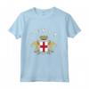 Genova T-shirt Stemma Tee Bandiera - Maglia a Manica Corta - Souvenir Calcio Italia