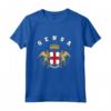 Genova T-shirt Stemma Tee Bandiera - Maglia a Manica Corta - Souvenir Calcio Italia