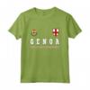 Genoa Sport/Calcio Jersey Tee Bandiera Calcio Maglietta - Orgoglio Nazionale Italia - Ideale come Regalo Souvenir