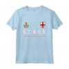 Genoa Sport/Calcio Jersey Tee Bandiera Calcio Maglietta - Orgoglio Nazionale Italia - Ideale come Regalo Souvenir