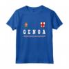 Genoa Sport/Calcio Jersey Tee Bandiera Calcio Maglietta - Orgoglio Nazionale Italia - Ideale come Regalo Souvenir