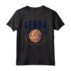 Genoa Old Style Leather Football Ball Vintage Calcio Maglietta - Retro Italian Club Design