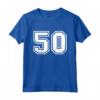 Regalo Sportivo Numero #50 della Maglia della Squadra - Maglietta Personalizzata per Appassionati di Sport