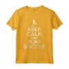 HapTiger - Keep Calm And Play Soccer Maglietta - Ideal for Soccer Players - Soccer Saying Tee