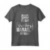 Daddy By Day Football Manager By Night - Maglietta calcio regalo papà - Ideale per festa del papà e compleanno degli appassionati di calcio