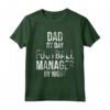 Daddy By Day Football Manager By Night - Maglietta calcio regalo papà - Ideale per festa del papà e compleanno degli appassionati di calcio
