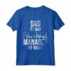 Daddy By Day Football Manager By Night - Maglietta calcio regalo papà - Ideale per festa del papà e compleanno degli appassionati di calcio