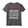 Maglietta Salerno Fede Passione Regalo Tifoso Salernitana - Tee Shirt Calcio con Scritte Divertenti - Idea Regalo per Uomo, Ragazzo, Bambino