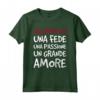 Maglietta Salerno Fede Passione Regalo Tifoso Salernitana - Tee Shirt Calcio con Scritte Divertenti - Idea Regalo per Uomo, Ragazzo, Bambino