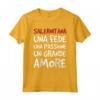 Maglietta Salerno Fede Passione Regalo Tifoso Salernitana - Tee Shirt Calcio con Scritte Divertenti - Idea Regalo per Uomo, Ragazzo, Bambino