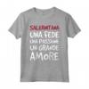 Maglietta Salerno Fede Passione Regalo Tifoso Salernitana - Tee Shirt Calcio con Scritte Divertenti - Idea Regalo per Uomo, Ragazzo, Bambino