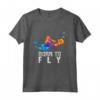 Born To Fly - Nato per Volare - Maglietta Portiere Calcio Divertente per Appassionati dello Sport