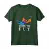 Born To Fly - Nato per Volare - Maglietta Portiere Calcio Divertente per Appassionati dello Sport