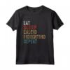 Eat Sleep Calcio Fiorentino Ripetere Divertente - Maglietta Idea Regalo per Amanti del Calcio Fiorentino - Regalo di Natale o Compleanno