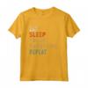 Eat Sleep Calcio Fiorentino Ripetere Divertente - Maglietta Idea Regalo per Amanti del Calcio Fiorentino - Regalo di Natale o Compleanno