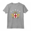 Genova T-shirt Stemma Tee - Bandiera Souvenir Maglietta Calcio - Orgoglio Nazionale e Stato