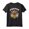 Praga T-shirt Stemma Tee Bandiera Souvenir - Orgoglio Nazionale Repubblica Ceca Maglietta da Calcio