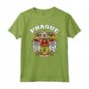 Praga T-shirt Stemma Tee Bandiera Souvenir - Orgoglio Nazionale Repubblica Ceca Maglietta da Calcio
