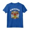 Praga T-shirt Stemma Tee Bandiera Souvenir - Orgoglio Nazionale Repubblica Ceca Maglietta da Calcio
