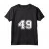 Donna Regalo Sportivo Numero #49 della Maglia della Squadra con Collo a V - Ideale per Tifosi e Amanti dello Sport