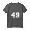 Donna Regalo Sportivo Numero #49 della Maglia della Squadra con Collo a V - Ideale per Tifosi e Amanti dello Sport