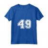 Donna Regalo Sportivo Numero #49 della Maglia della Squadra con Collo a V - Ideale per Tifosi e Amanti dello Sport
