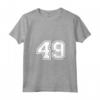 Donna Regalo Sportivo Numero #49 della Maglia della Squadra con Collo a V - Ideale per Tifosi e Amanti dello Sport