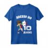 Bambino Maglia Compleanno Calcio - Adesso ho 10 anni - Maglietta Originale per Bambini Amanti del Calcio - Ideale per Regalo di Compleanno o Natale