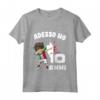 Bambino Maglia Compleanno Calcio - Adesso ho 10 anni - Maglietta Originale per Bambini Amanti del Calcio - Ideale per Regalo di Compleanno o Natale