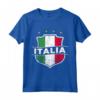 ITALIA 2021 - Maglietta Forza Azzurri per Tifosi di Calcio - Leggera e Taglio Classico