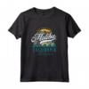 Retro Malibu California - Sole, Sabbia, Surf - Maglietta con Design Spiaggia e Palme - Ideale per Surfers e Turisti