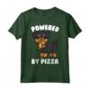 Powered By Pizza Rottweiler Cane Maglietta - Regalo Divertente per Proprietario di Rottweiler - Ideale per Amanti dei Cani
