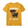 Powered By Pizza Rottweiler Cane Maglietta - Regalo Divertente per Proprietario di Rottweiler - Ideale per Amanti dei Cani
