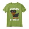 Powered By Pizza Rottweiler Cane Maglietta - Regalo Divertente per Proprietario di Rottweiler - Ideale per Amanti dei Cani