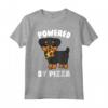 Powered By Pizza Rottweiler Cane Maglietta - Regalo Divertente per Proprietario di Rottweiler - Ideale per Amanti dei Cani