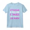 Magliette Donna Manica Lunga Divertenti - Attenzione Mordo Maglia a Manica - Ideale per Amanti dei Cani - Marca HapTiger