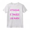 Magliette Donna Manica Lunga Divertenti - Attenzione Mordo Maglia a Manica - Ideale per Amanti dei Cani - Marca HapTiger