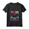 Donna 90's Girl Stile Retro Vintage Birthday Old Radio Maglietta con Collo a V - Design Anni '90 - Regalo Nostalgico per Amiche e Famiglia