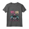 Donna 90's Girl Stile Retro Vintage Birthday Old Radio Maglietta con Collo a V - Design Anni '90 - Regalo Nostalgico per Amiche e Famiglia