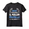IL MIGLIOR FRATELLO DEL MONDO - Maglietta divertente 2021 per Fratelli - Idea Regalo per Fratelli Maggiori e Minori