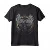Rock & Roll Music 80s Vintage Retro Style Guitarist Wings Maglietta - Perfect Christmas & Birthday Gift for Music Lovers