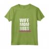Donna Wife Mom Boss - Moglie Mamma Capo - Maglietta Divertente Regalo per Compleanno, Natale, o Giorno del Capo