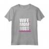 Donna Wife Mom Boss - Moglie Mamma Capo - Maglietta Divertente Regalo per Compleanno, Natale, o Giorno del Capo