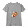 Donna Carino Walking Sushi Kawaii - Divertente Maglietta Giapponese con Collo a V - Regalo Perfetto per Amanti del Sushi e Studenti