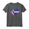 T-shirt Bandiera Islandese della Mappa dell'Islanda con Puffin Atlantico - Ideale per gli Amanti dell'Islanda