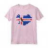 T-shirt Bandiera Islandese della Mappa dell'Islanda con Puffin Atlantico - Ideale per gli Amanti dell'Islanda