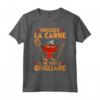 Barbecue & Griglia Papà BBQ Il Re Vuole Grigliare - Maglietta per Griller - Ideale come Regalo per gli Amanti del Barbecue