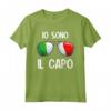 Italia Dialetto Italiano Io Sono Il Capo Maglietta - Divertente Abbigliamento con Slang Italiano e Bandiera Italiana - Perfetta per Orgogliosi delle Radici Italiane