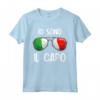 Italia Dialetto Italiano Io Sono Il Capo Maglietta - Divertente Abbigliamento con Slang Italiano e Bandiera Italiana - Perfetta per Orgogliosi delle Radici Italiane
