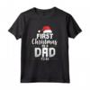 Il primo Natale da papà - Regalo di Maglietta per il Futuro Papà - Ideale per l'Annuncio della Gravidanza a Natale